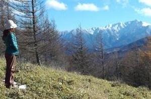 展望地点から望む塩見岳の画像