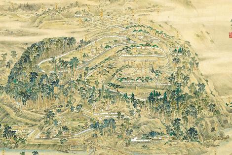 江戸時代の高遠城を描いた絵
