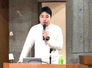 講演の写真