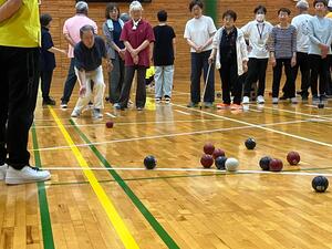 ボッチャ　ゲームの様子