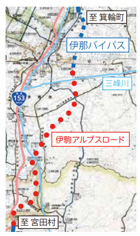 伊駒アルプスロード地図