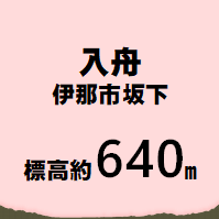 入舟 伊那市西町 標高約640メートル