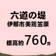 六道の堤 伊那市美篶 標高約760m