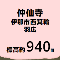 仲仙寺 伊那市西箕輪  標高約940m