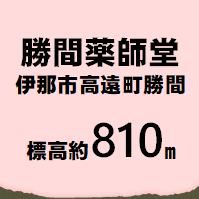 勝間薬師堂 伊那市高遠町勝間  標高約810m