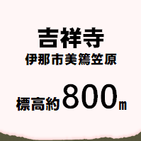 吉祥寺 伊那市美篶笠原 標高約800メートル