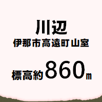 川辺 高遠町山室 標高約860メートル